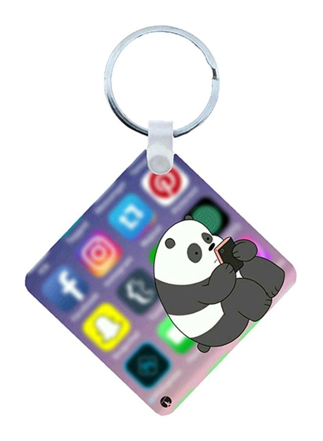 BP We Bare Bear Wooden Keychain