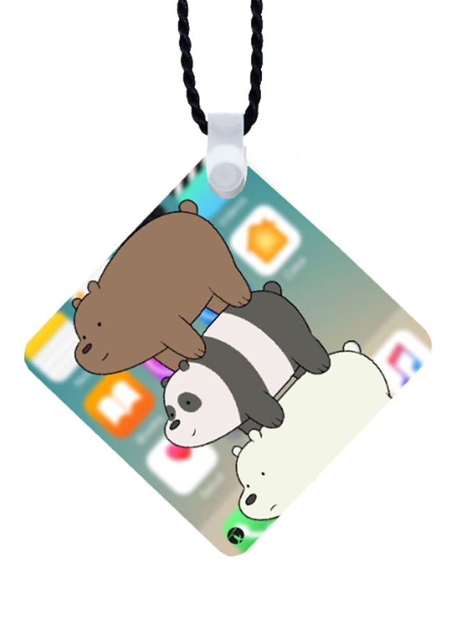 BP We Bare Bear Printed Car Mirror Pendant