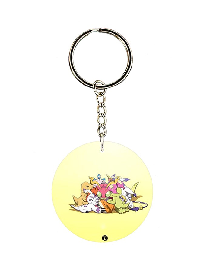 Anime Digimon Printed Keychain