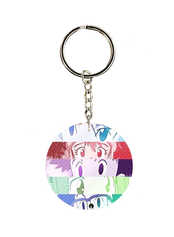 بي بي سلسلة مفاتيح من البلاستيك بطبعة من مسلسل الأنيمي Digimon