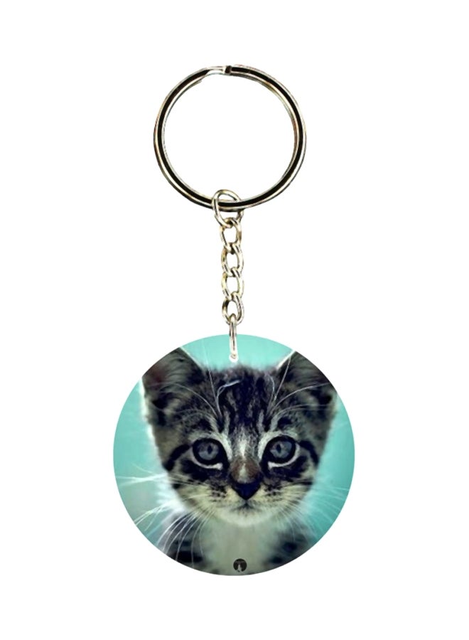 BP Cat Printed Plastic Keychain