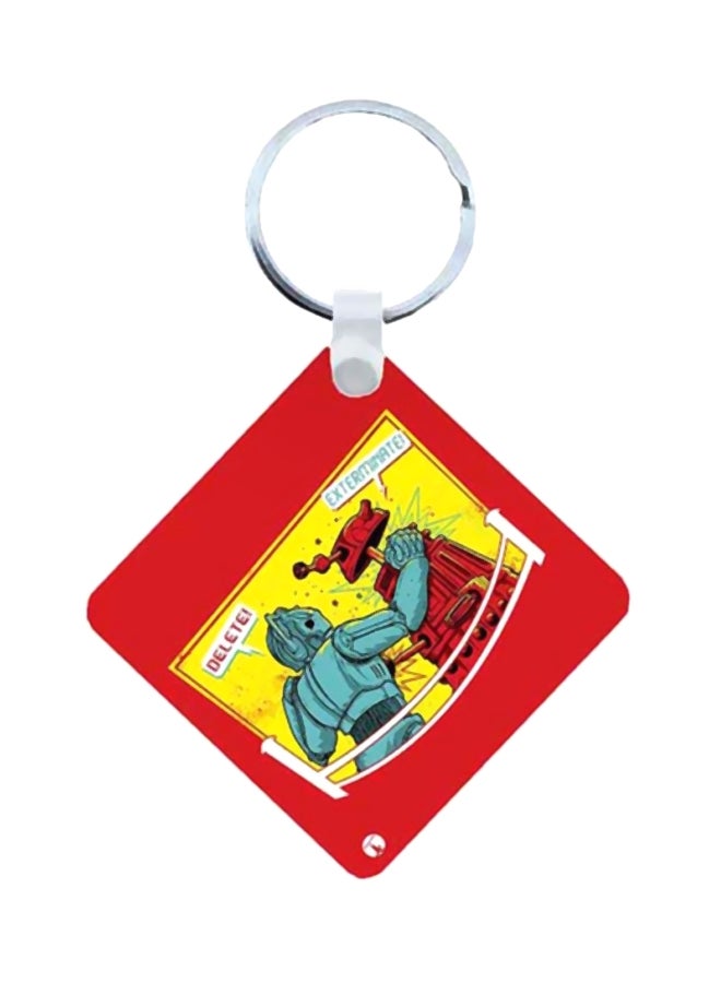 Star Wars And Doctor Who Wooden Keychain