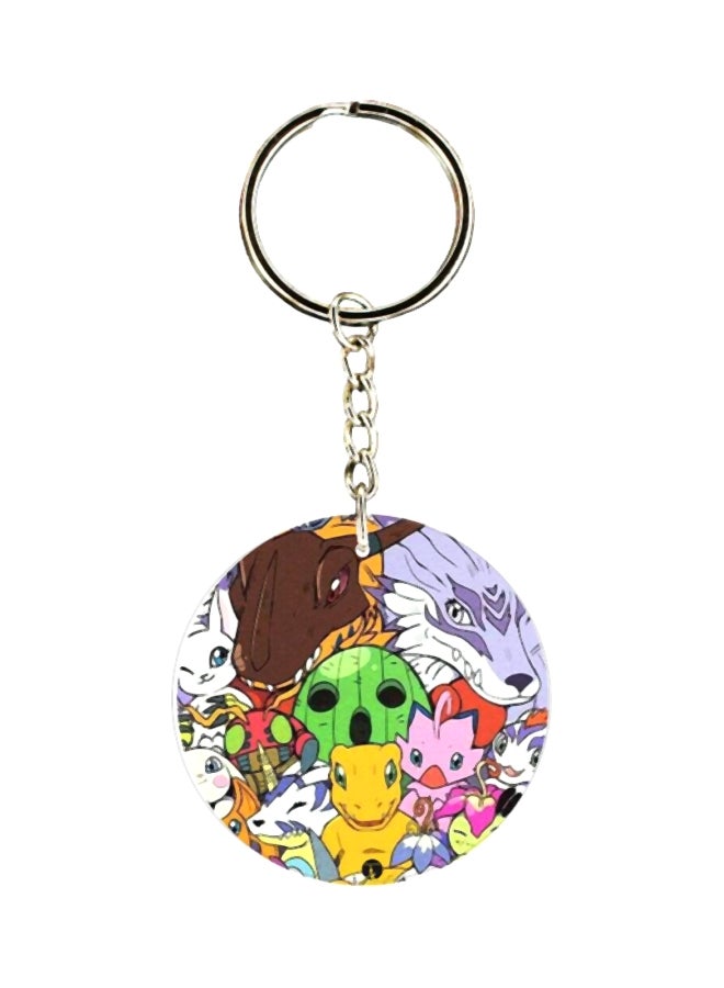 BP Anime Digimon Printed Plastic Keychain