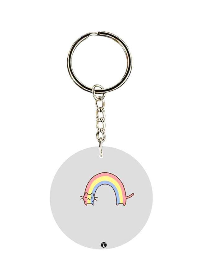 BP Cat Printed Plastic Keychain