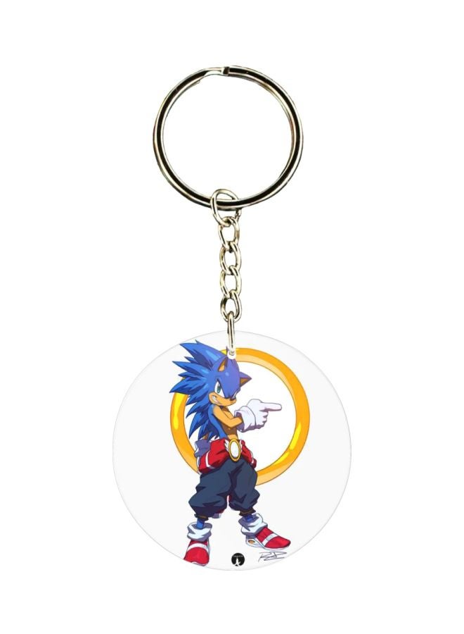 BP Double Sided Sonic Printed Keychain