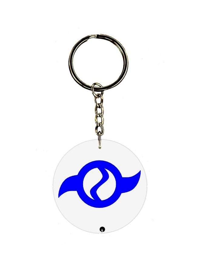 بي بي سلسلة مفاتيح مزينة بطبعة سلسلة الرسوم المتحركة "Digimon" على الجانبين