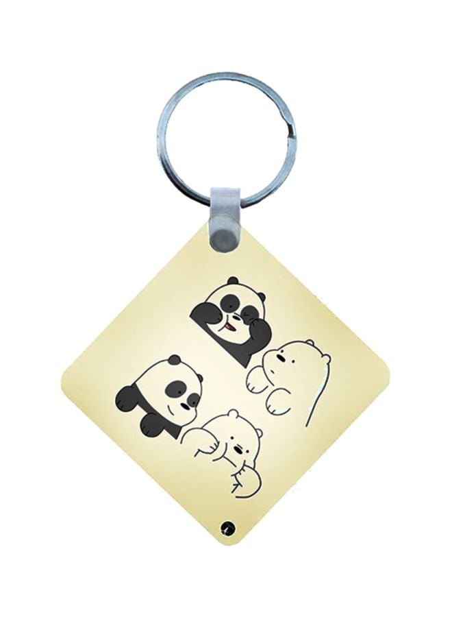 BP We Bare Bear Wooden Keychain