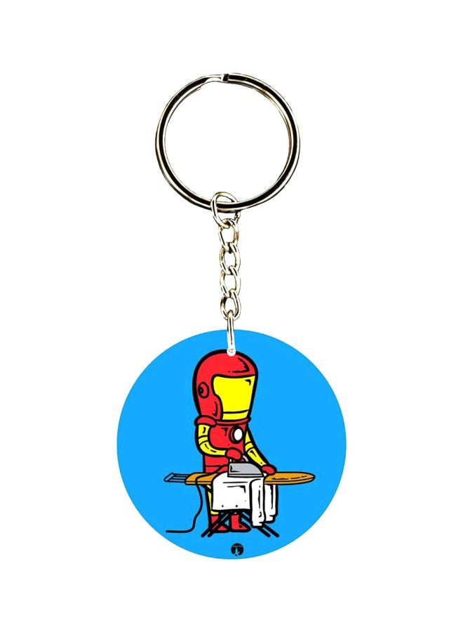 بي بي سلسلة مفاتيح بطبعة شخصية آيرون مان على الجانبين
