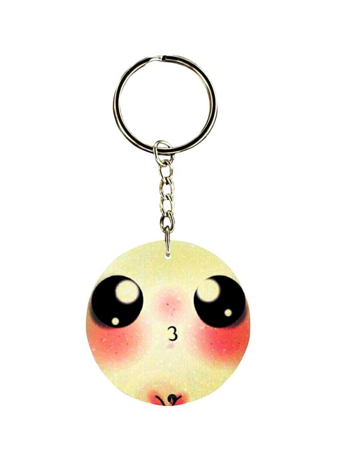 BP Face Printed Plastic Keychain