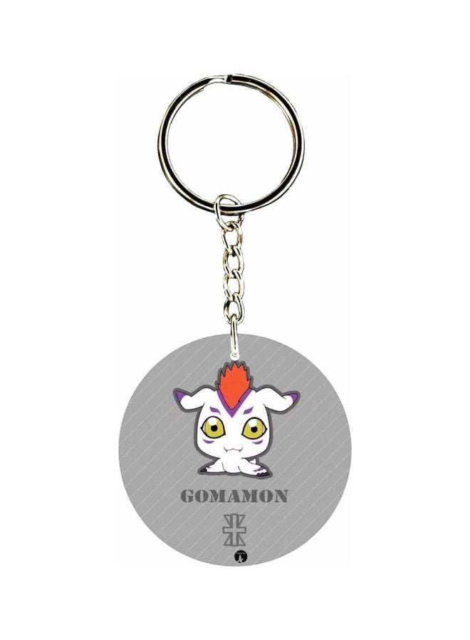 BP Anime Digimon Double Side Printed Plastic Keychain