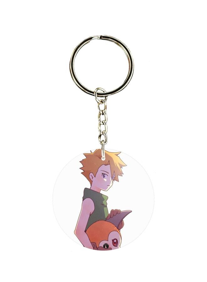 BP Anime Digimon Double Side Printed Plastic Keychain