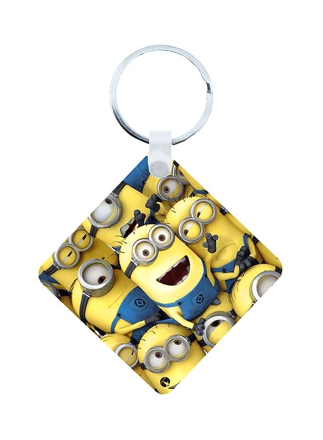 BP Minions Printed Wooden Keychain