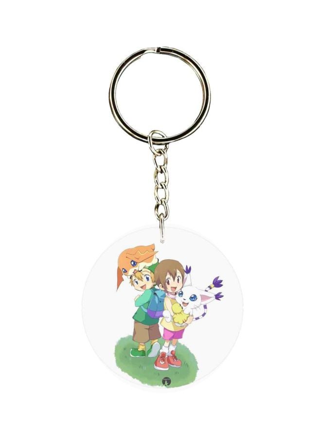 BP Anime Digimon Double Side Printed Keychain