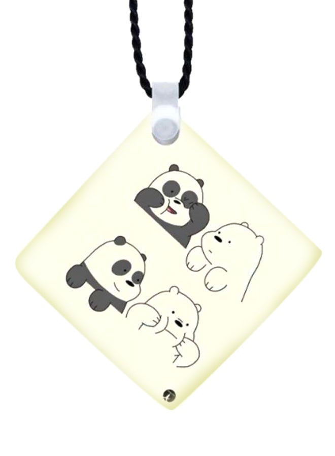 BP We Bare Bear Printed Car Mirror Pendant