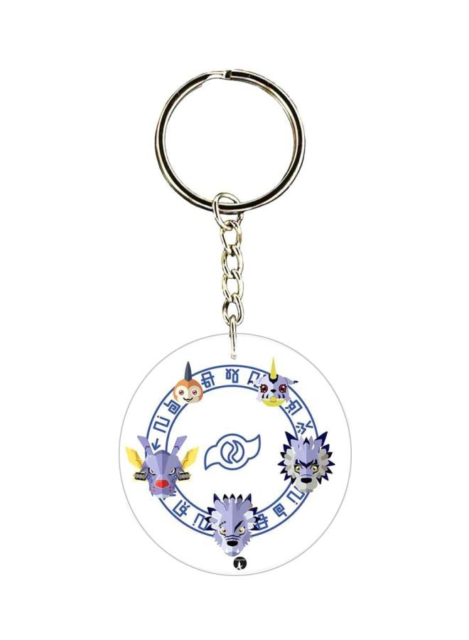 BP Anime Digimon Double Side Printed Keychain