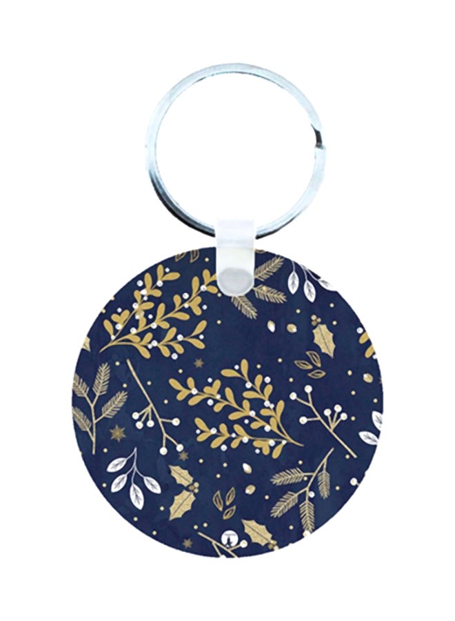 BP Flowers Wooden Keychain