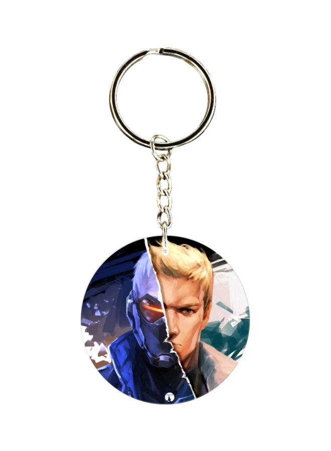 Video Game Overwatch Double Side Printed Keychain