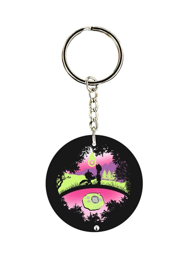 بي بي سلسلة مفاتيح مزينة بطبعة سلسلة الرسوم المتحركة "Digimon"