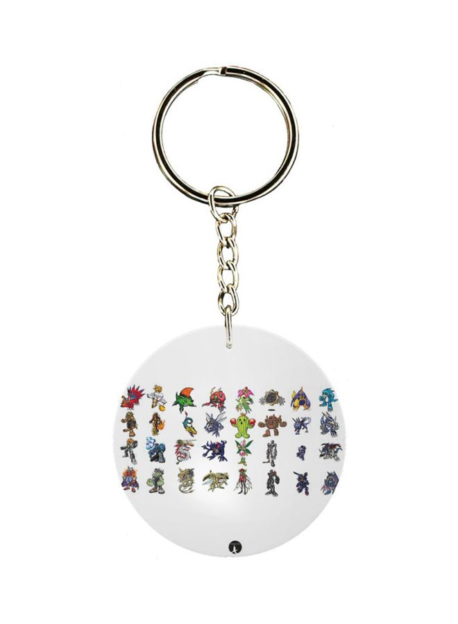 BP Anime Digimon Double Side Printed Keychain
