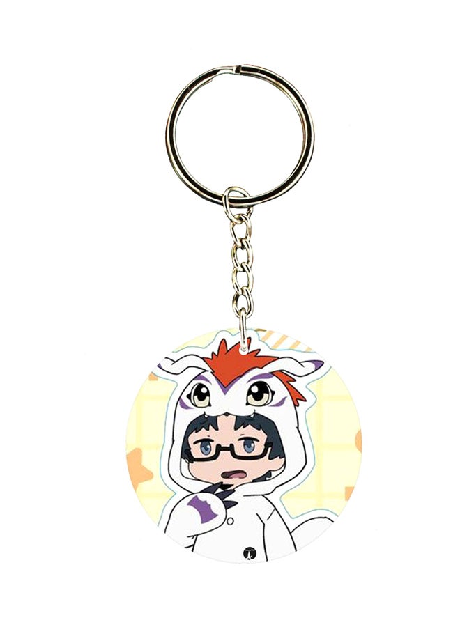 BP Double Side Digimon Anime Printed Keychain