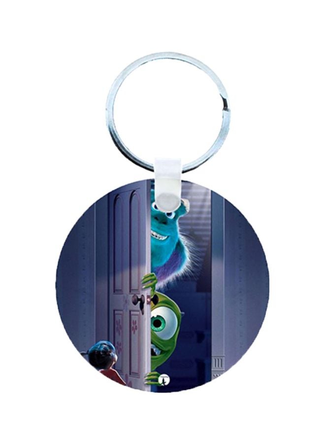 BP Monsters Inc Printed Wooden Keychain