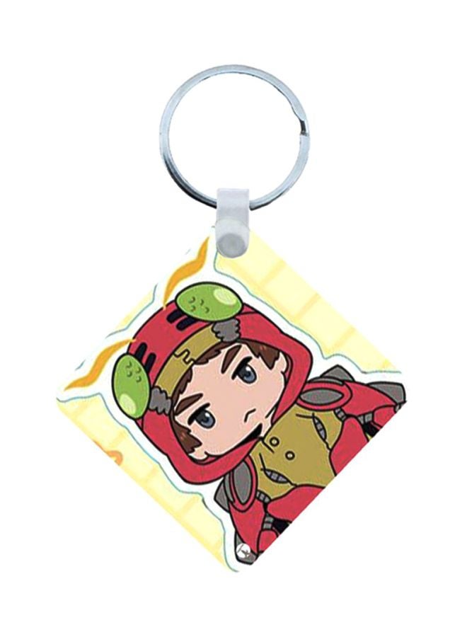 BP Digimon Anime Printed Wooden Keychain