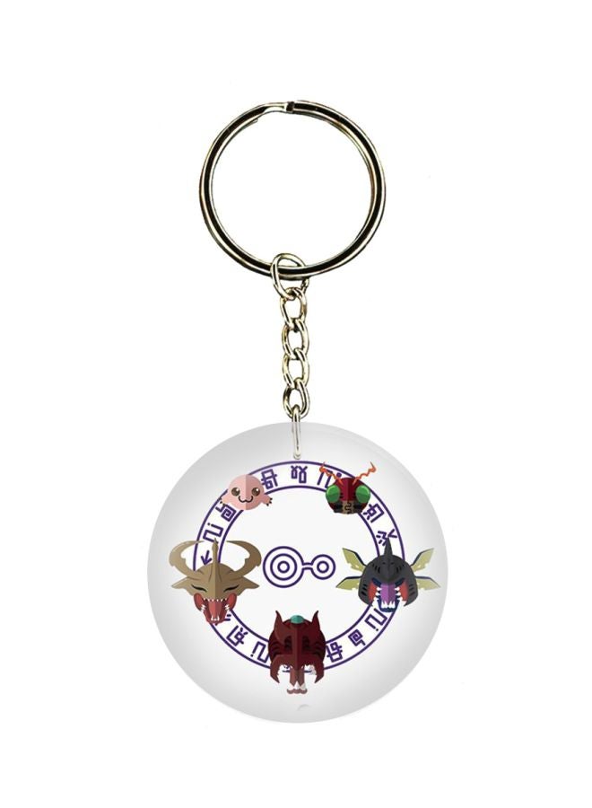 بي بي سلسلة مفاتيح مزينة بطبعة سلسلة الرسوم المتحركة "Digimon"