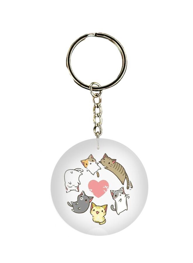 BP Cats Printed Keychain