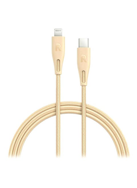 Type-C To Lightning Data Sync Charging Cable Gold