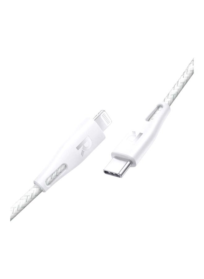 RAVPOWER Type-C To Lightning Data Sync Charging Cable White  - Image 2