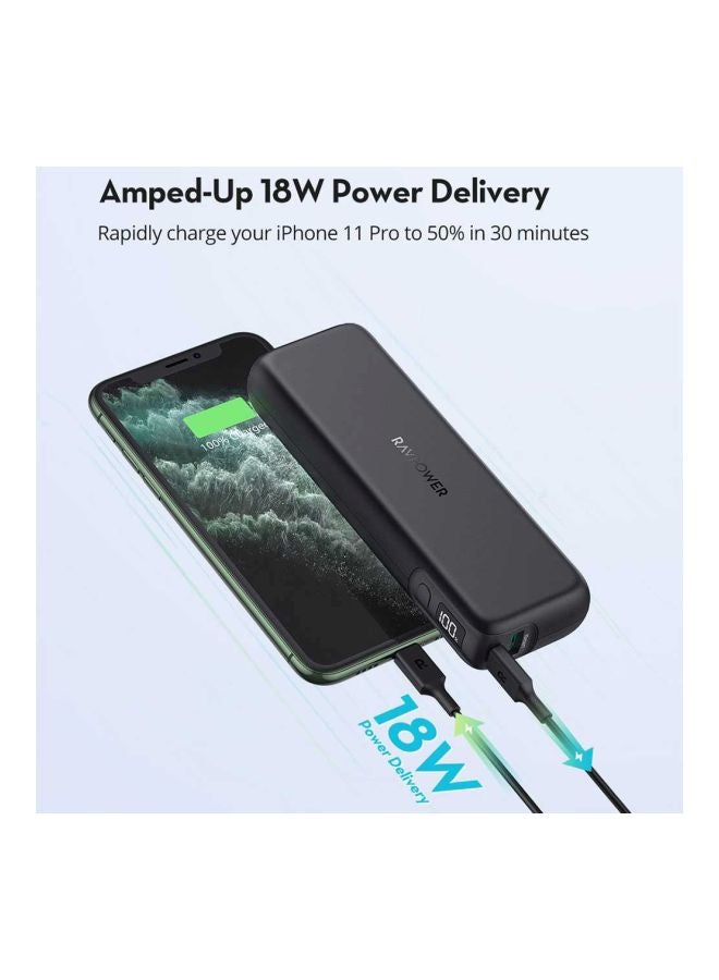 RAVPOWER 15000.0 mAh Dual Port Pioneer MFi Power Bank Black - Image 2