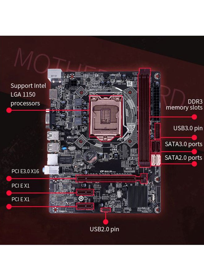 Colorful - Dual DDR3 Memory Slot Gaming Motherboard Black - Image 1