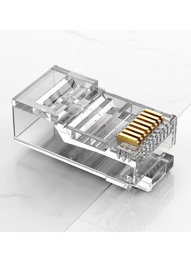 VENTION 100-Piece Cat6 RJ45 UTP Modular Plug Clear/Gold - Image 4