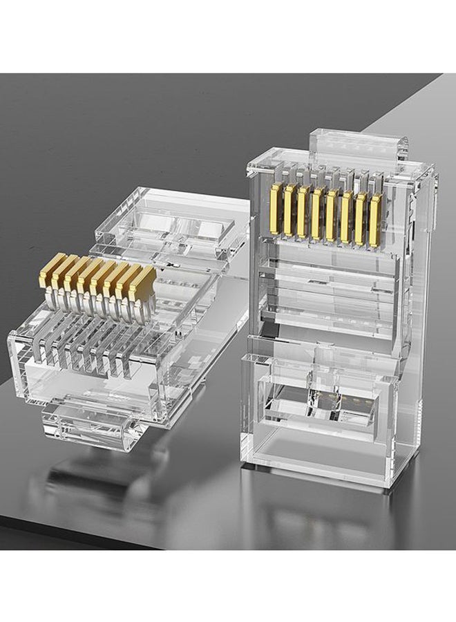 VENTION 100-Piece Cat6 RJ45 UTP Modular Plug Clear/Gold - Image 5