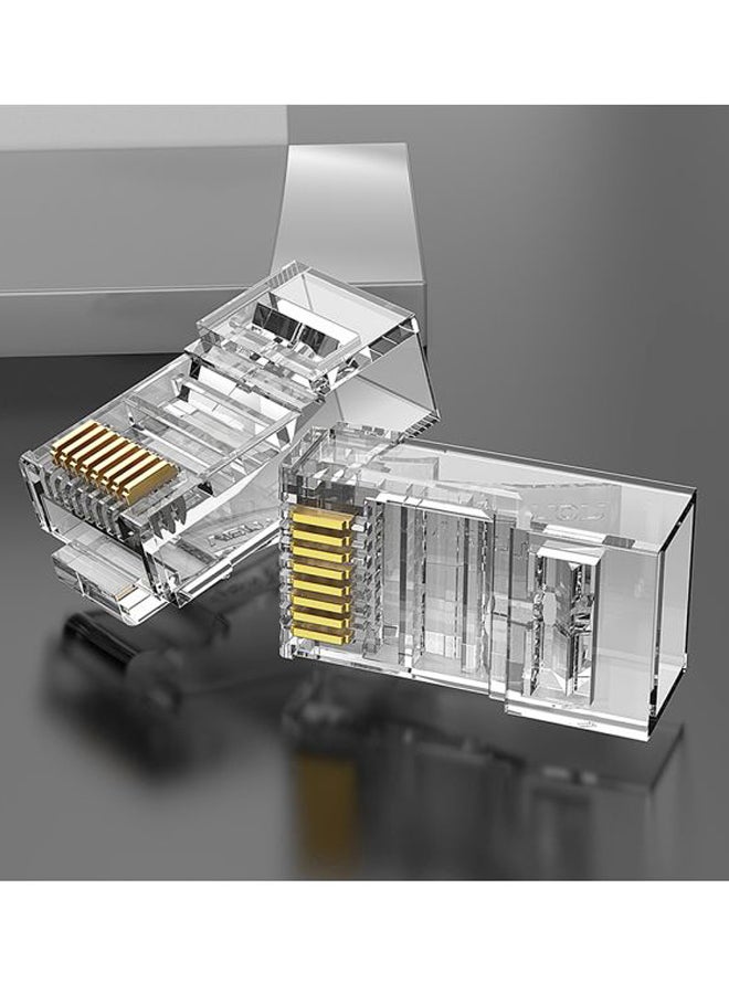 VENTION 50-Piece Cat6 RJ45 UTP Modular Plug Clear/Gold - Image 2