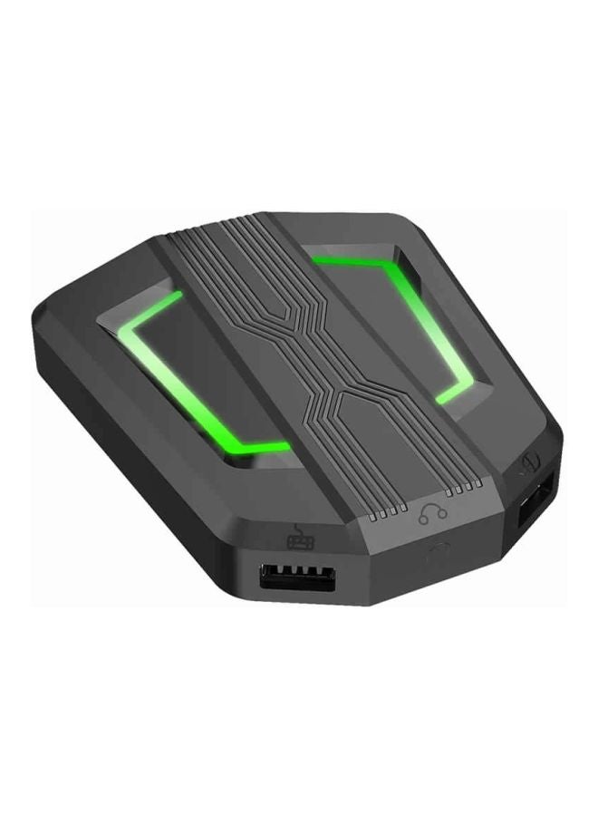 HXSJ - Portable P6 Keyboard And Mouse Adapter With Colour Breathing Light Black/Light/Red/Yellow - Image 1
