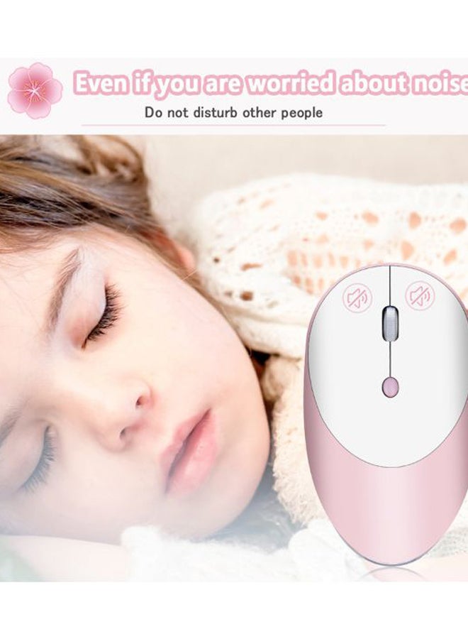 HXSJ T36 Wireless Mouse Pink/White  - Image 4
