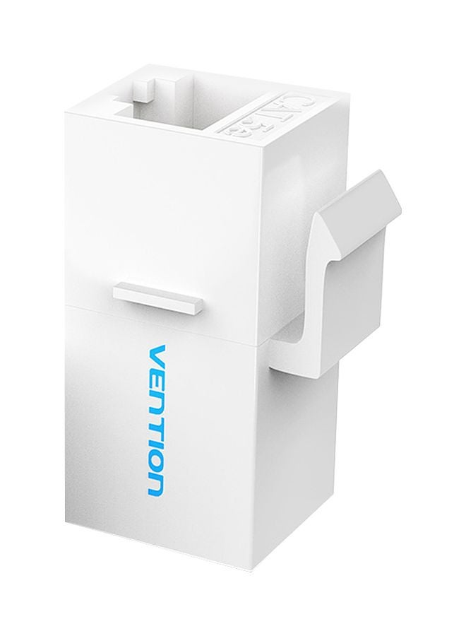 فينشن وصلة توصيل مقبس كيستون من RJ45 إلى CAT.5E UTP مكونة من 5 قطع أبيض  - Image 1