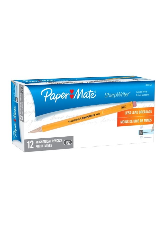 Paper Mate 12-Piece Sharpwriter Mechanical Pencil Set Yellow  - Image 4