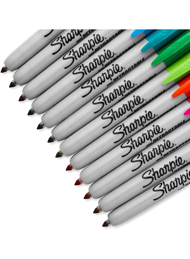 Sharpie Pack Of 12 Retractable Permanent Markers Multicolour  - Image 3