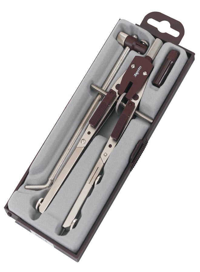 Aristo Professional Rapid Adjustment Compass, 2 Joints, with Extension silver - Image 1