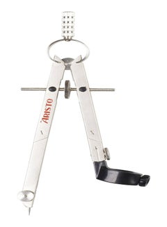 Aristo Dividing Compass, 2 joints, Spindle Guide, Extension Pole, Universal Adapter, full metal silver  - Image 3