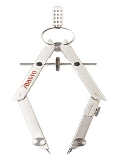 Aristo Dividing Compass, 2 joints, Spindle Guide, Extension Pole, Universal Adapter, full metal silver  - Image 4