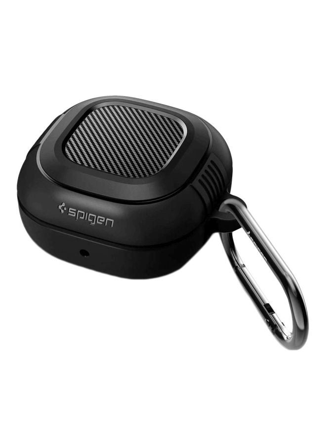 سبايجن حافظة حماية واقية سيليكون فيت لسماعات سامسونج جالاكسي بادز 2 (إصدار 2021) / سماعات جالاكسي بادز برو (إصدار 2021) / سماعات جالاكسي بودز لايف (إصدار 2020) أسود غير لامع - Image 1