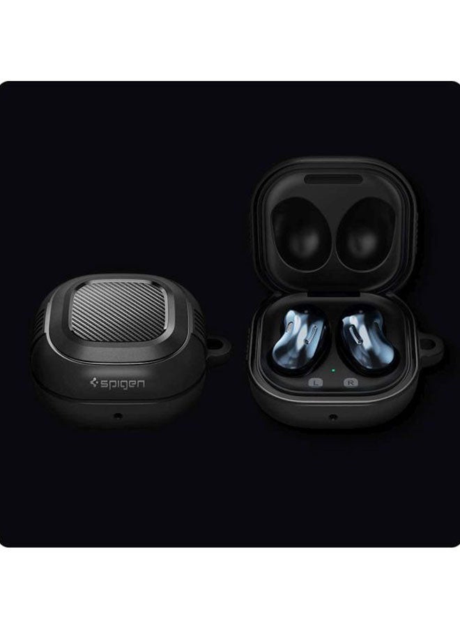 سبايجن حافظة حماية واقية سيليكون فيت لسماعات سامسونج جالاكسي بادز 2 (إصدار 2021) / سماعات جالاكسي بادز برو (إصدار 2021) / سماعات جالاكسي بودز لايف (إصدار 2020) أسود غير لامع - Image 2