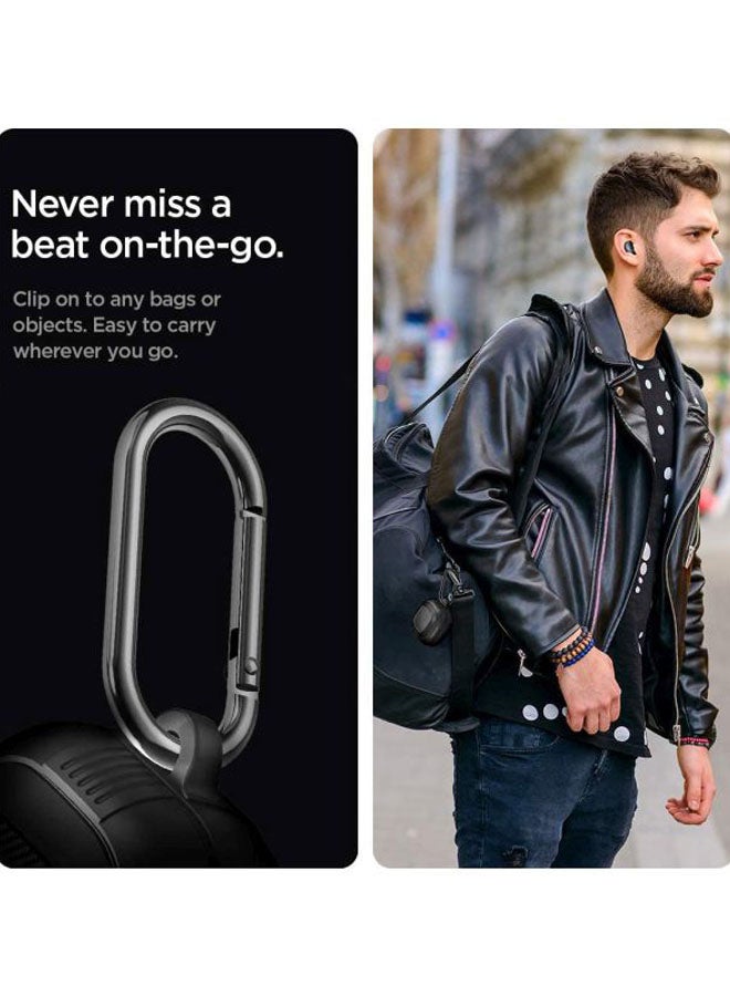 سبايجن حافظة حماية واقية سيليكون فيت لسماعات سامسونج جالاكسي بادز 2 (إصدار 2021) / سماعات جالاكسي بادز برو (إصدار 2021) / سماعات جالاكسي بودز لايف (إصدار 2020) أسود غير لامع - Image 4