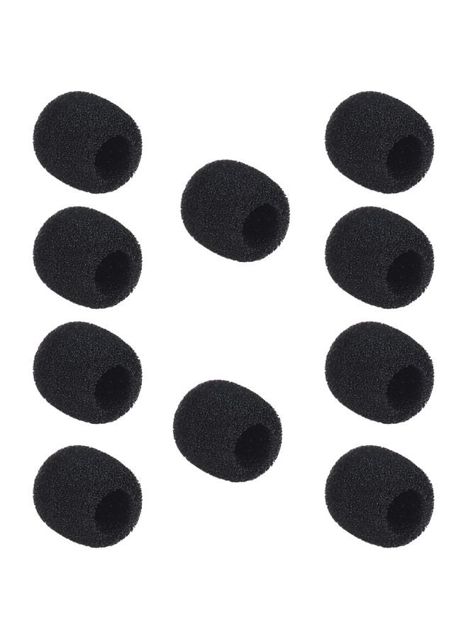 ANDOER Pack Of 10 Mini Lapel  Microphone Covers LU-D5433-2 Black  - Image 1