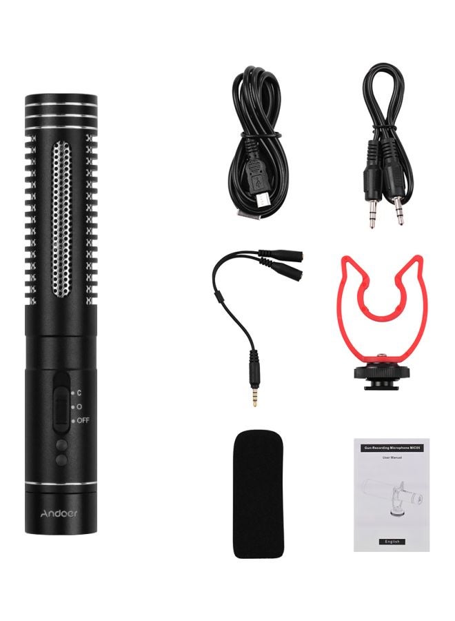 ANDOER Universal Cardioid Directional Video Condenser Microphone LU-D8087 Black/Red  - Image 1