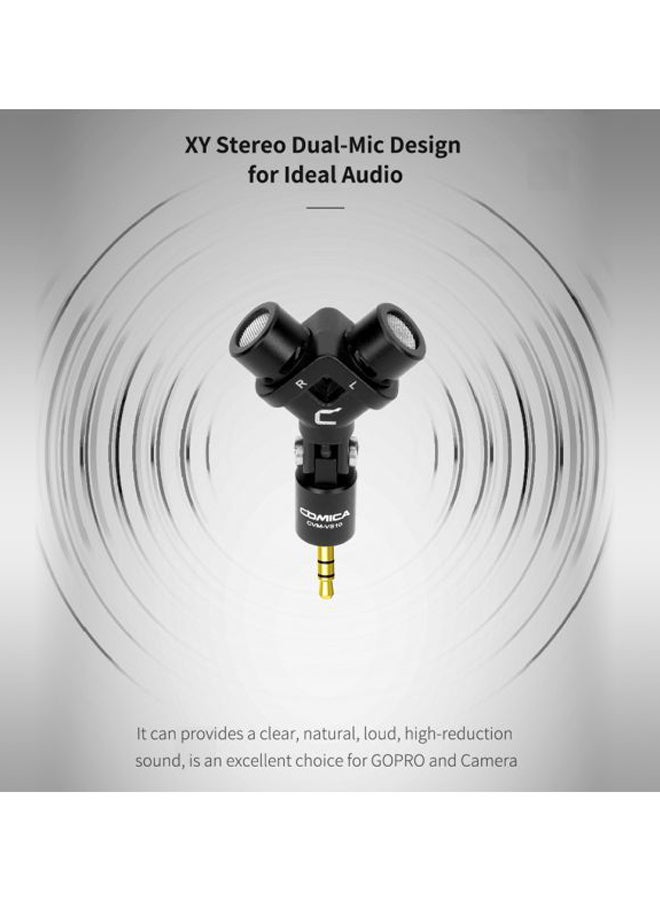 COMICA Mini Flexible XY Stereo Microphone LU-D7438 Black - Image 4