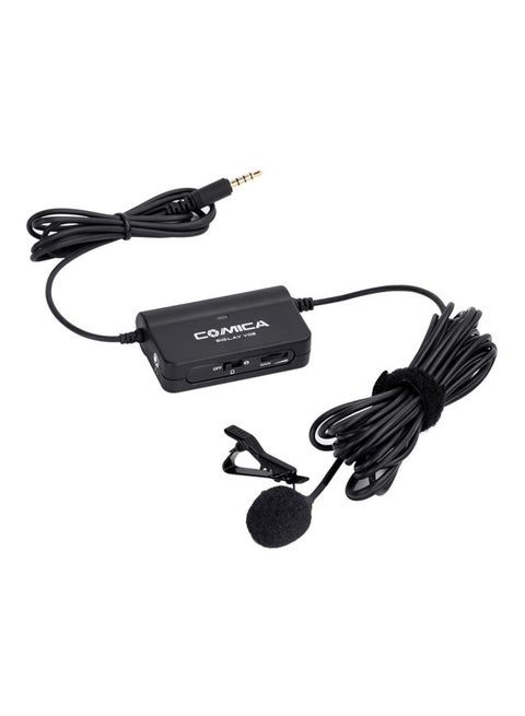 Multi-Functional Single Lavaliere Microphone with Stepless Gain Control LU-D7140 Black
